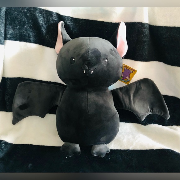 Black Bat Plushie 14” NWT Halloween Spooky Stuffed Animal Cute - Picture 1 of 6